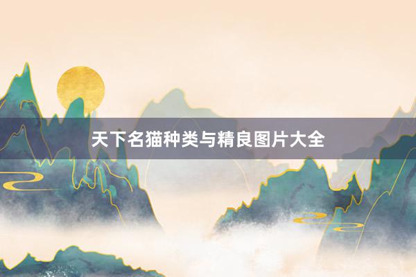 天下名猫种类与精良图片大全